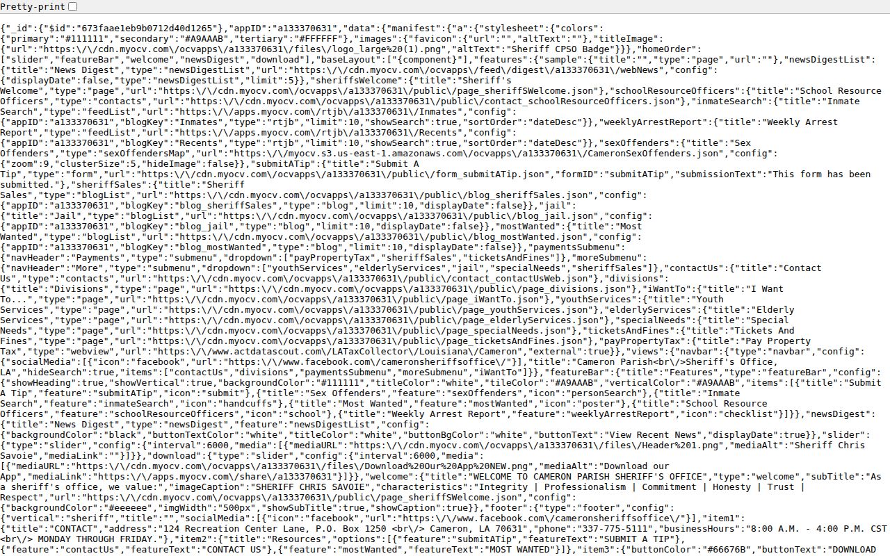 Official Cameron Sheriff OCV feature manifest
